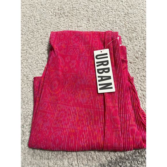NWT Urban Outfitters Womens Small Barbie Y2K Alia Plisse Flare Pants Pink New - Picture 8 of 13